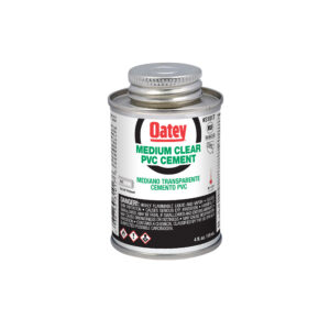 Cemento PVC trasparente medio Oatey da 4 once