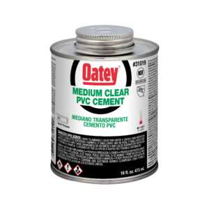 Cemento PVC trasparente medio Oatey da 16 once