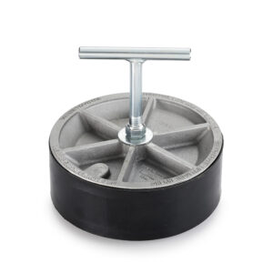Tappo a pinza con impugnatura a T in alluminio Cherne da 10" (senza bypass)